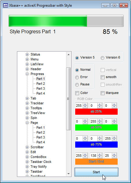 VISTA Progressbar Grün